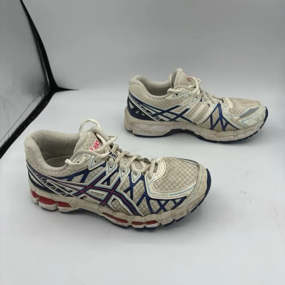 Asics Sneakers Mens Size 6.5 Sportstyle Gel-Kayano 20 Creme Deep Marine Running‎